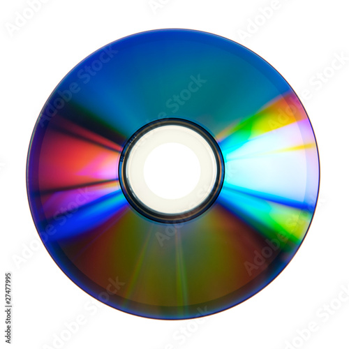 A CD isolated on White