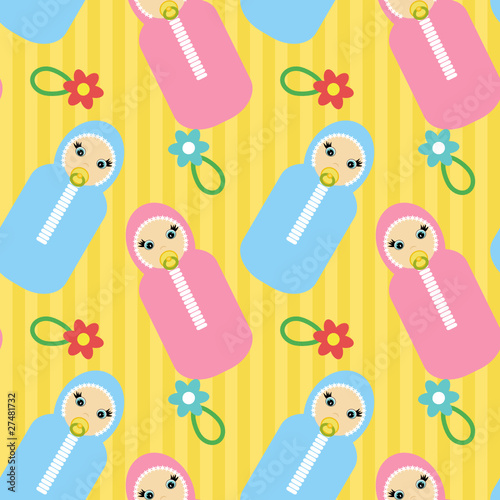 seamless background with babies