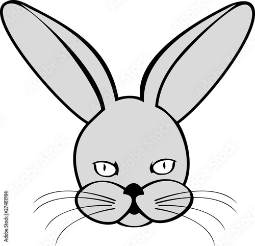 Vector image of  hare or rabbit on white background © SS1001