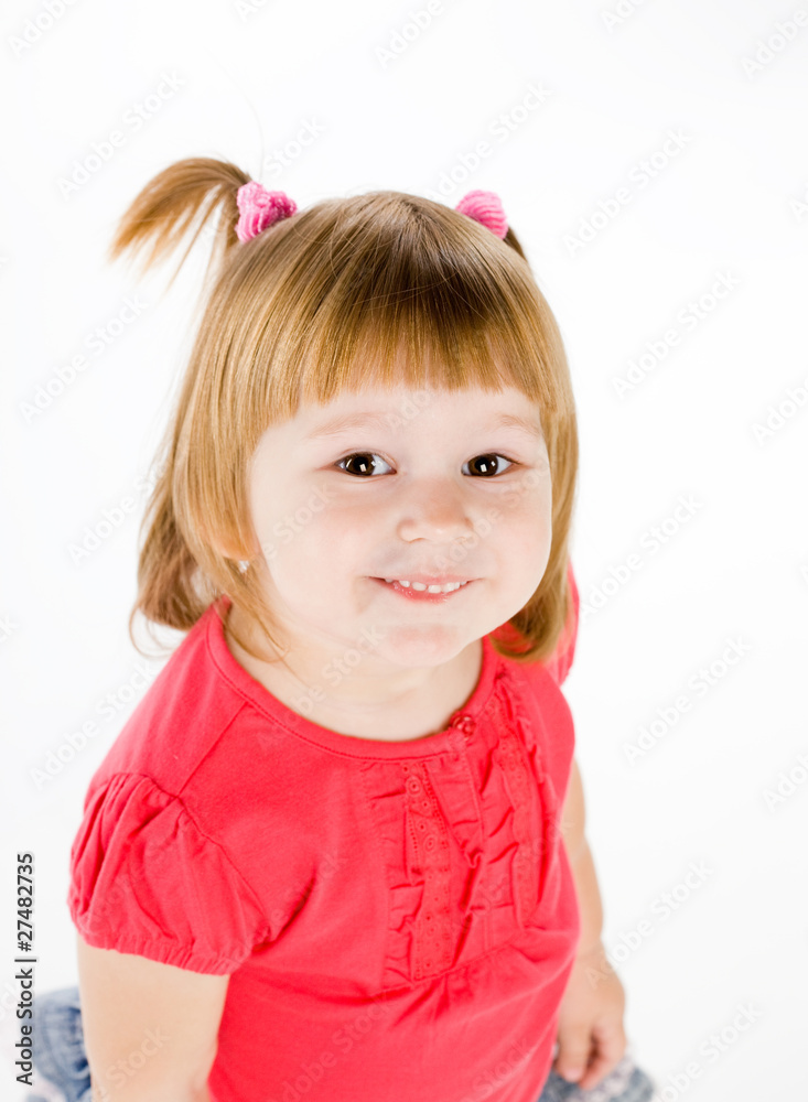 cheerful little girl cheerful little girl