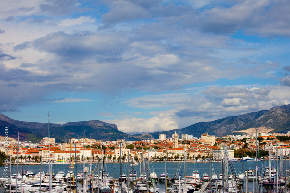 City Skyline Of Split In Croatia