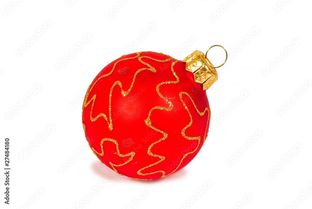 new year ball on a white background new year ball on a white background