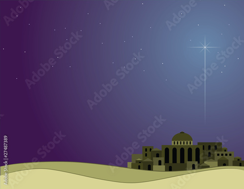 Billede på lærred Little Town of Bethlehem
