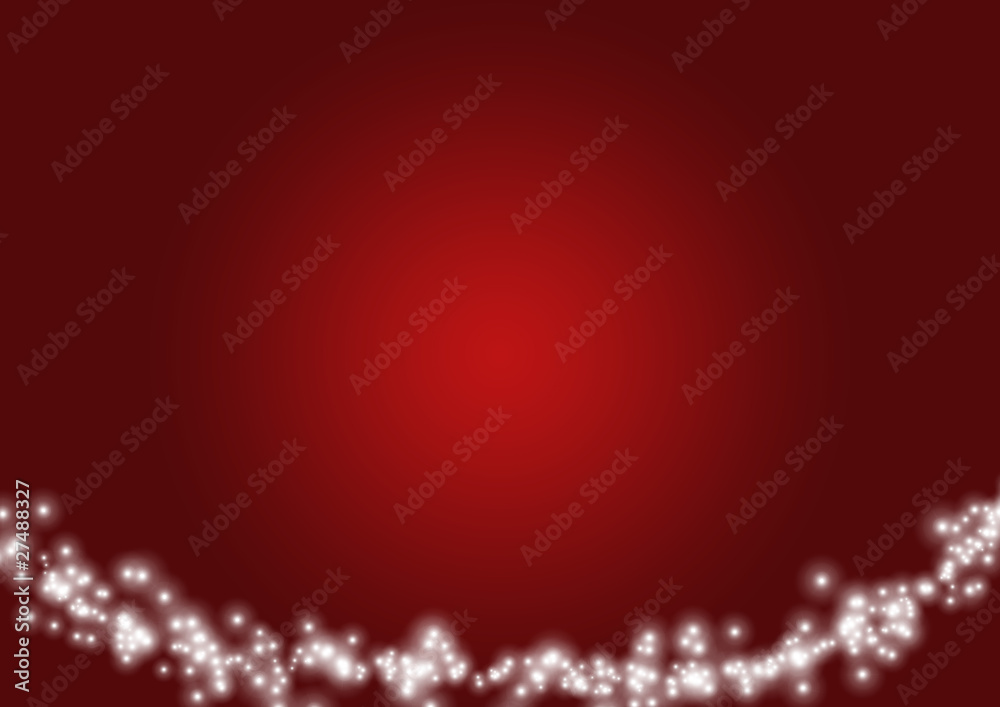 Weihnachtlicher Rahmen - Rot - Perlen