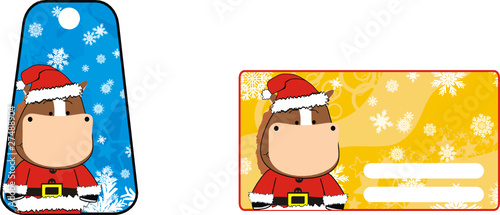 horse cartoon copyspace sticker
