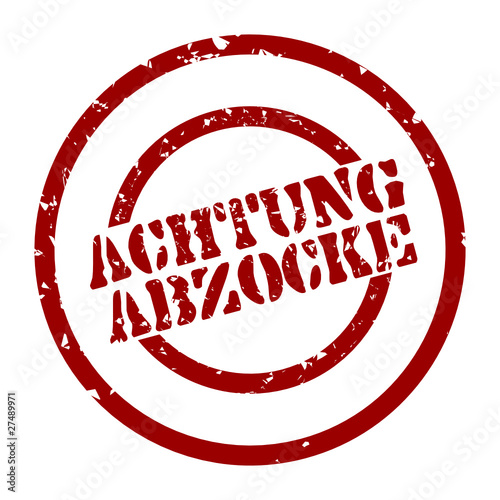 stempel achtung abzocke I