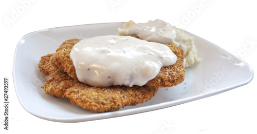 Obraz na plátně chicken fried steak and gravy