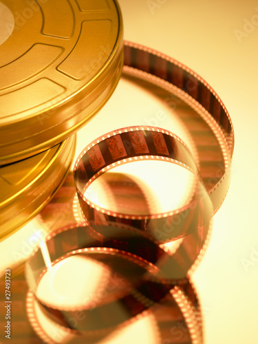 The movie. Filmstrip coming out of his can