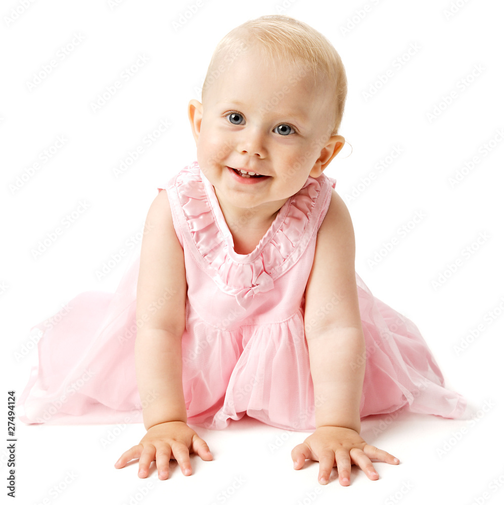 cute babies with pink dress wallpapers