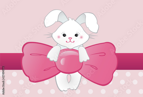 Rabbit with bow