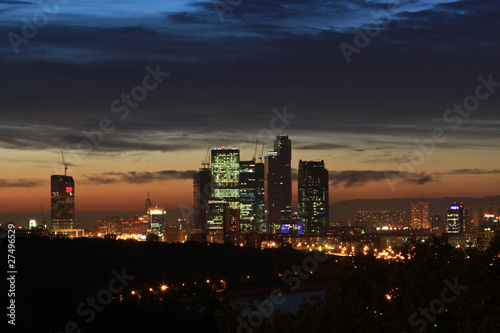 Москва-Сити на закате