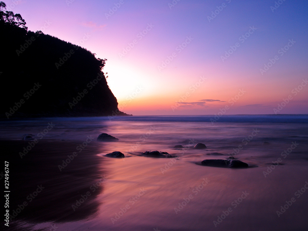 Fototapeta premium Atardecer en la playa