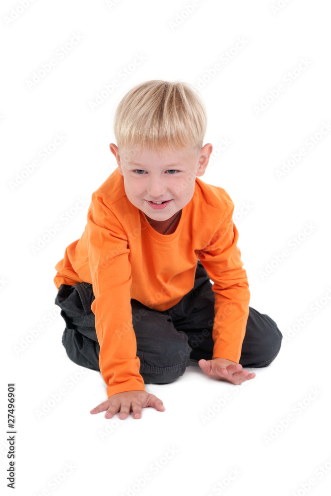 Crawling little boy Crawling little boy