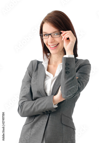 Attractive business woman smiling