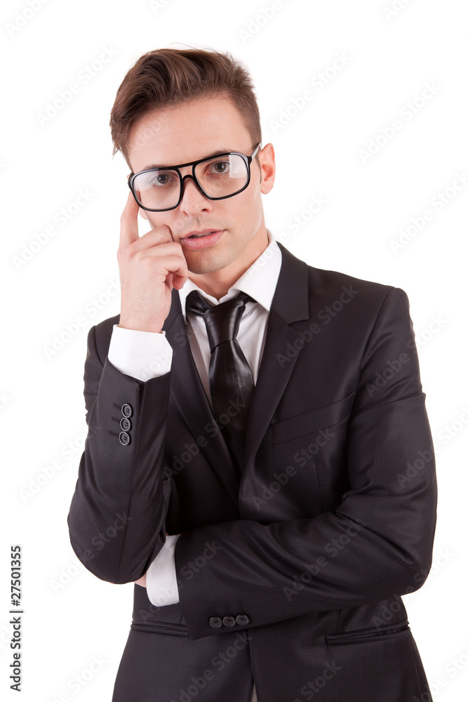 Young business man posing