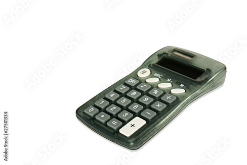 Calculator on white diagonal