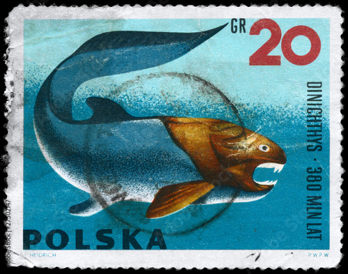 POLAND - CIRCA 1966 Dunkleosteus