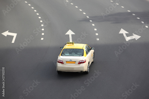 Canvas Print Taxi at Dubai