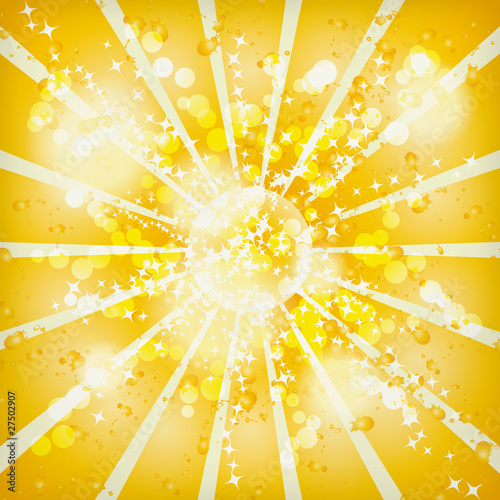 Vector shiny background. Retro sun