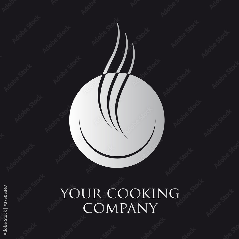 Vecteur Stock logo entreprise, logo cuisine, assiette | Adobe Stock