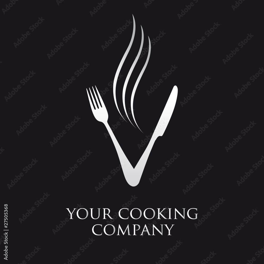 logo entreprise, logo cuisine, fourchette, couteau logo entreprise, logo cuisine, fourchette, couteau