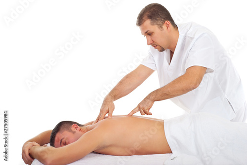 Man receiving Shiatsu massage