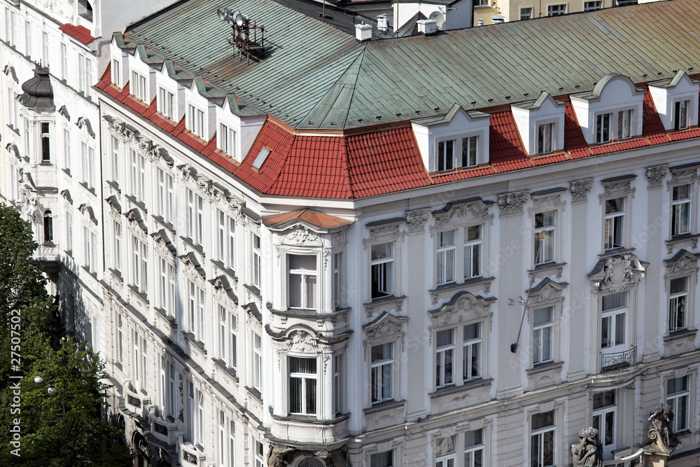 Prag, schön renovierte Häuser n der Altstadt