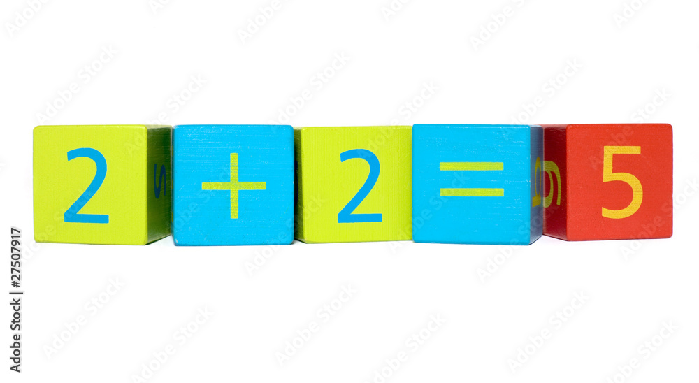 Early Learning - Building Blocks Showing Incorrect Maths Sum Early Learning - Building Blocks Showing Incorrect Maths Sum