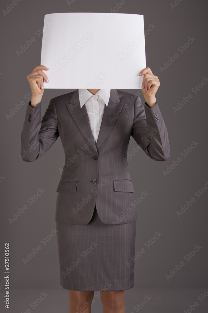 blank paper over face blank paper over face