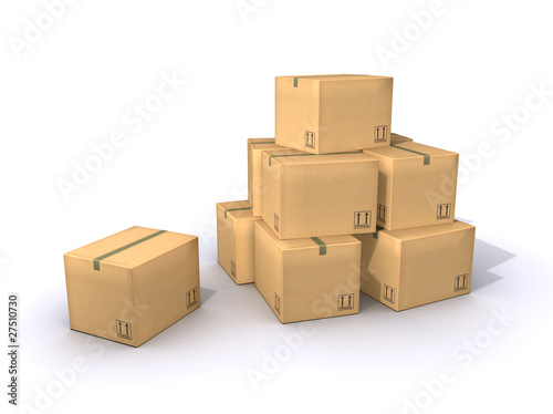 Karton Stapel - Pile of Cardboard Boxes