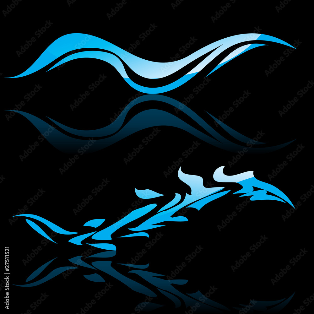 Naklejka premium Abstract vector waves