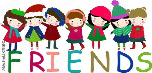 friends word and children
