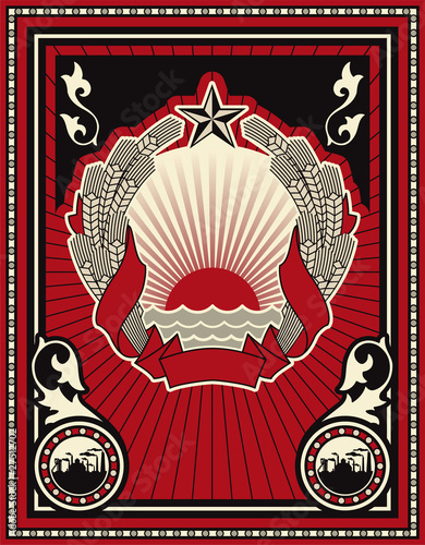 Soviet style poster