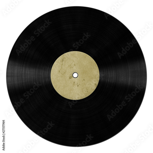 vinyl record isolated on white background