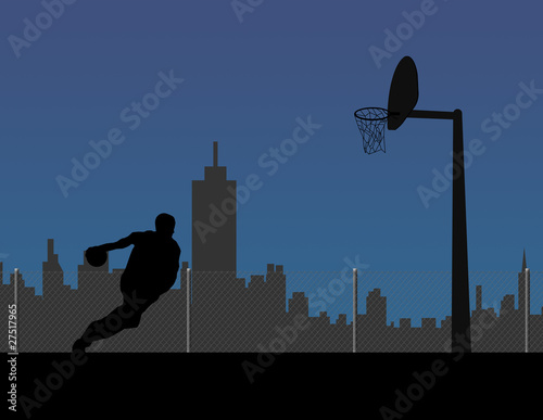 Basketball player silhouette
