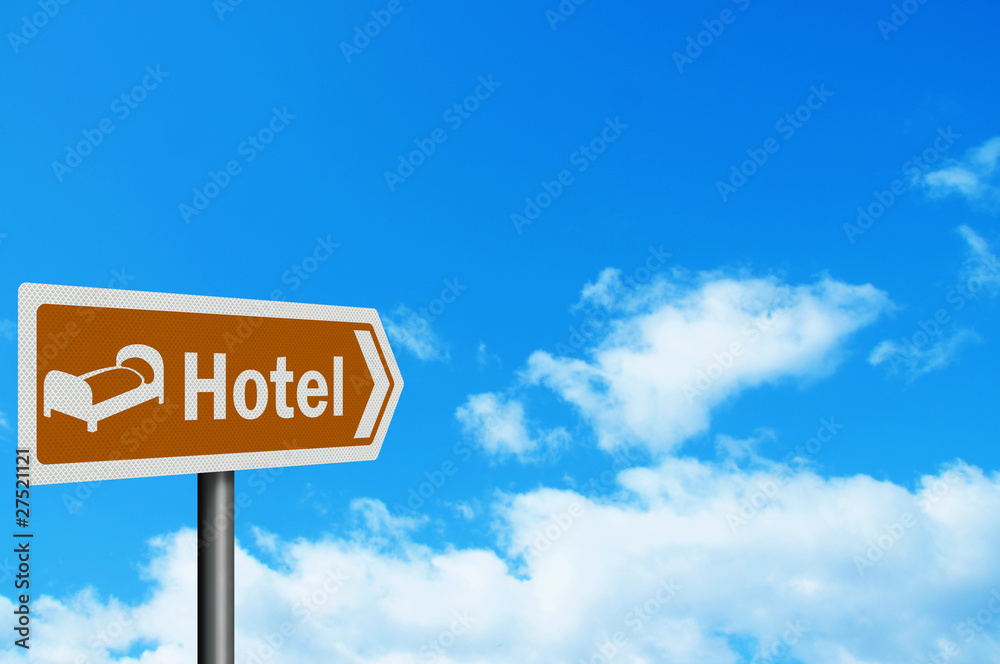 Photo realistic 'hotel' sign, with space for your text Photo realistic 'hotel' sign, with space for your text