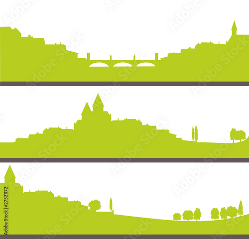 silhouettes villes et villages