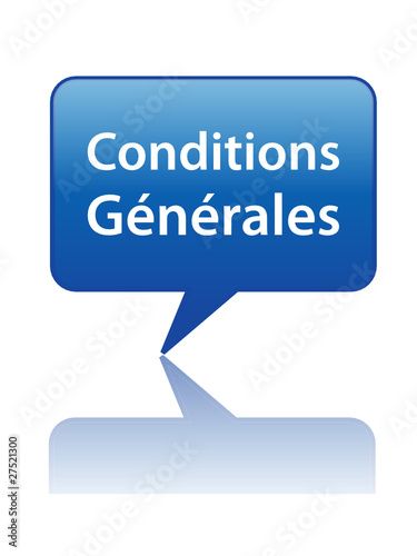 Bouton Bulle CONDITIONS GENERALES (utilisation vente termes ok)