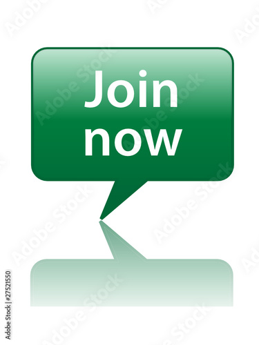 JOIN NOW Speech Bubble Icon (subscribe sign up register button)