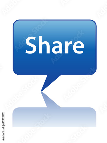 SHARE Speech Bubble Icon (social network internet community like