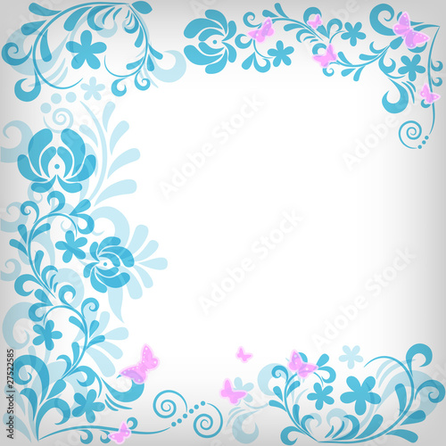 Soft floral background frame