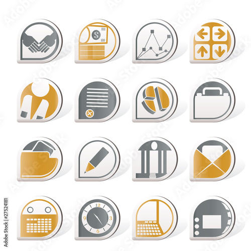 Business and office icons - vector icon set photo