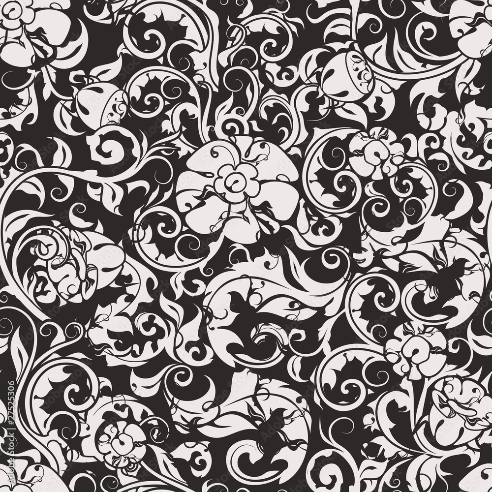 Seamless Wallpaper Pattern, silhouette