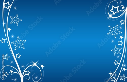 Wallpaper Mural Christmas,xmas, Weichnachten, Sterne, blumen,  blau, weiss Torontodigital.ca