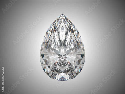 Large pear cut diamond