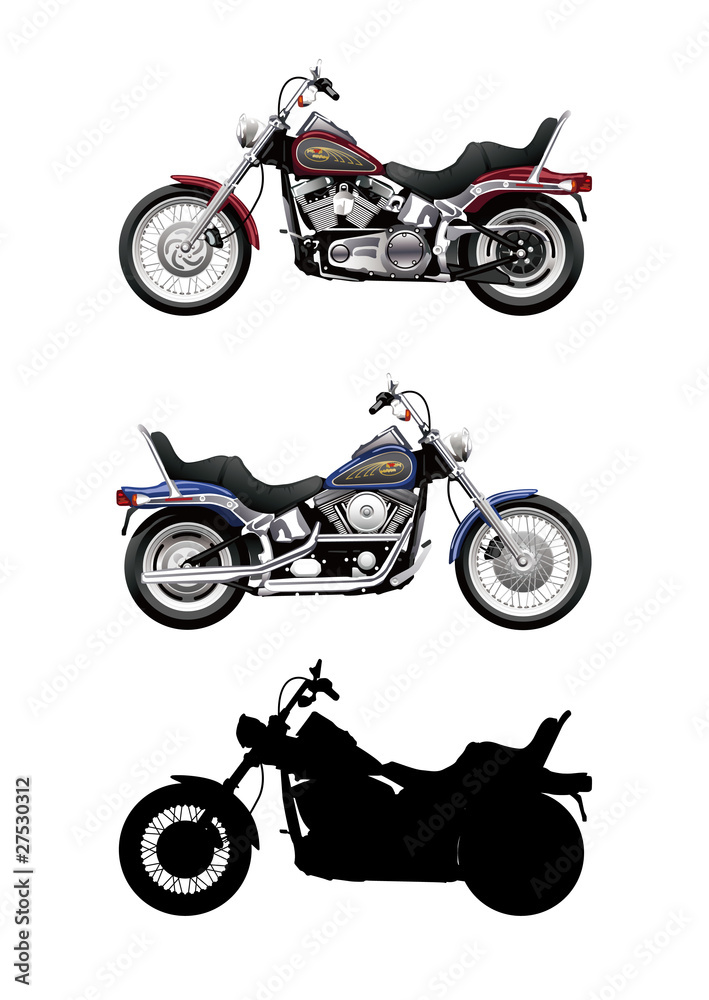 Obraz premium Vector illustrations of motorcycle