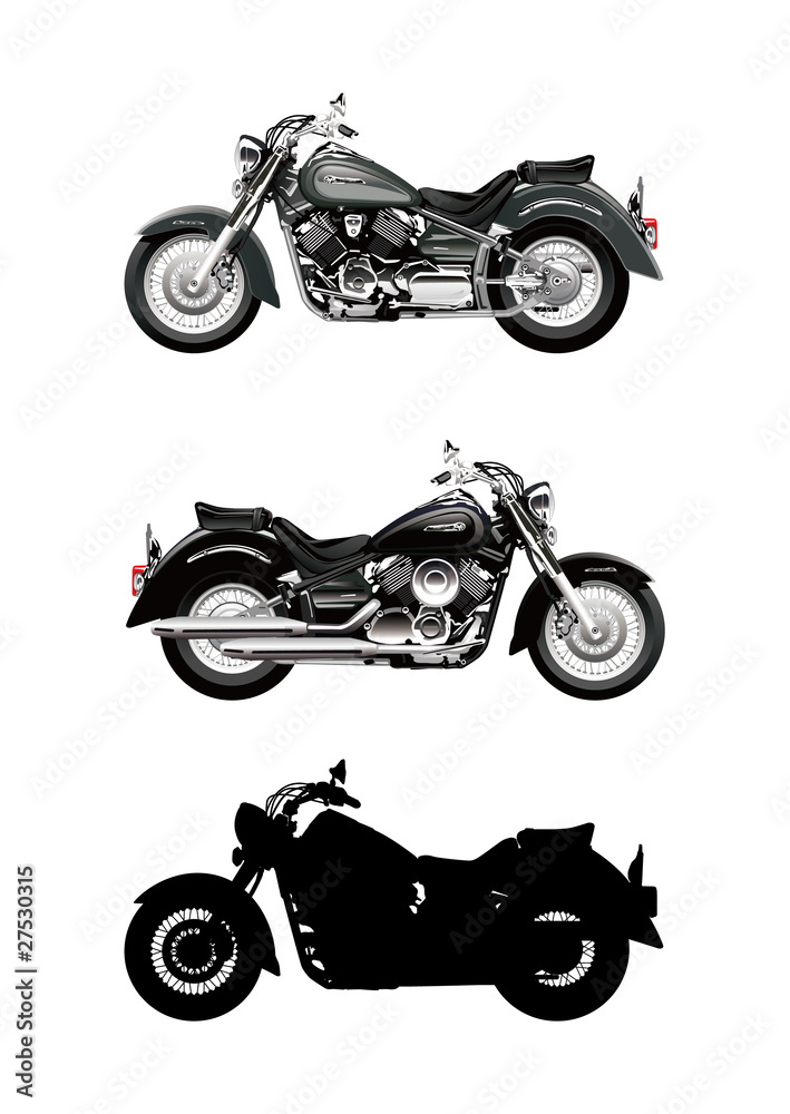 Obraz premium Vector illustrations of motorcycle