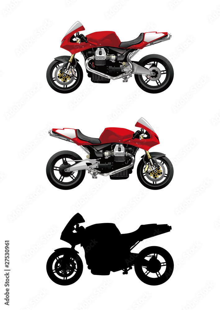 Fototapeta premium vector illustrations of motorcycle