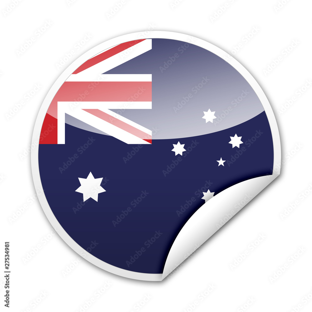 Pegatina bandera Australia con reborde Pegatina bandera Australia con reborde