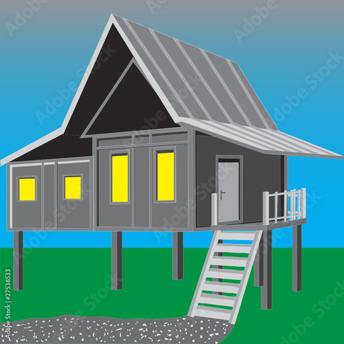 Weekend houses on stilts